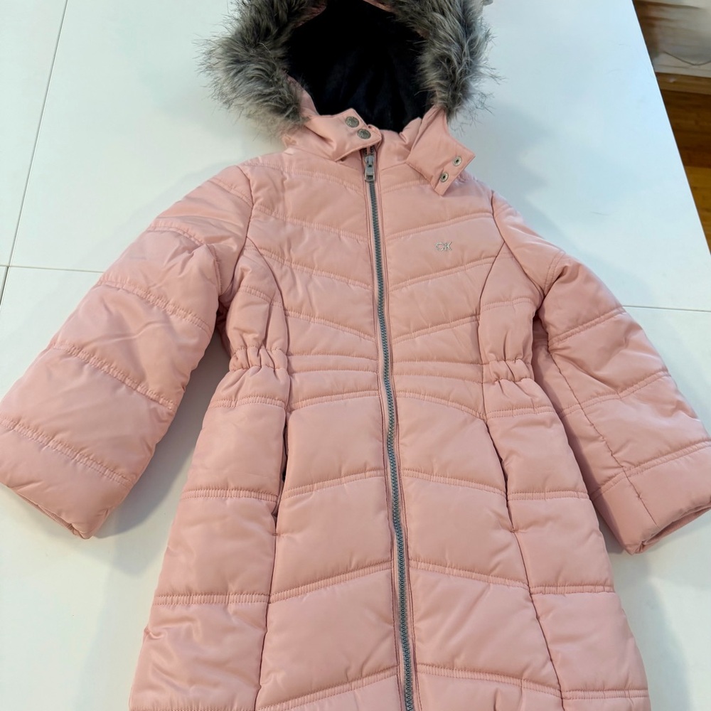 Calvin Klein Jeans Pink and Gray Hooded Jacket